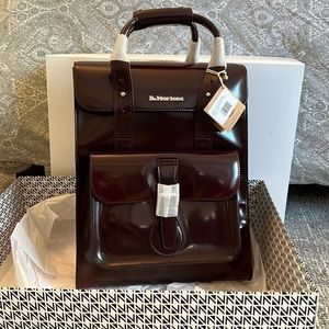 Dr. Martens Cherry Red Oxford vegan leather backpack